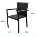 Hot Sale Contemporary Rattan Dining Chair Wholesale Outdoor Garden Furniture for Park & Garden Dining Areas