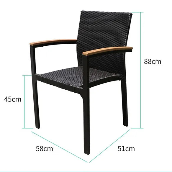 Hot Sale Contemporary Rattan Dining Chair Wholesale Outdoor Garden Furniture for Park & Garden Dining Areas