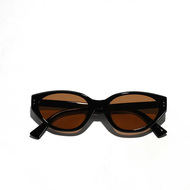 Cat Eye New Oval Sunglasses Personalized Vintage Fashion Trendy Female Shades Popular Brand Designer Eyewear for Ladies Lentes