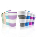 Wholesale 500ml Large Capacity Leak Proof Outdoor Sports Portable Folding Silicone Cup Dishwasher & Microwave Safe