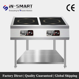 220V 2/3/4/6 Burner Electric Induction Cooker Commercial Kitchen Equipment Stainless Steel Restaurant Rack Style Stove Top