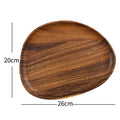 Kitchen Black Walnut Beech Acacia Wood Tray Irregular Shaped Wooden Tray