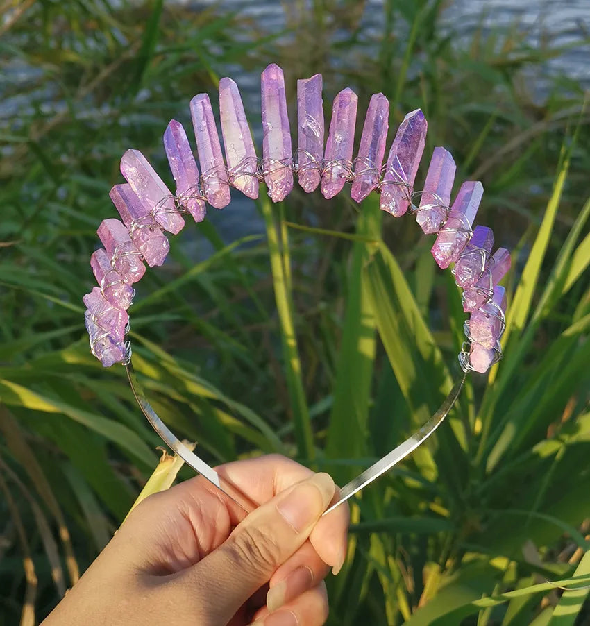 DIY Home use Beautiful design Mermaid colorful purple moon hairband accessories crown hairband hair accessories bridal Hairband brides hair combs