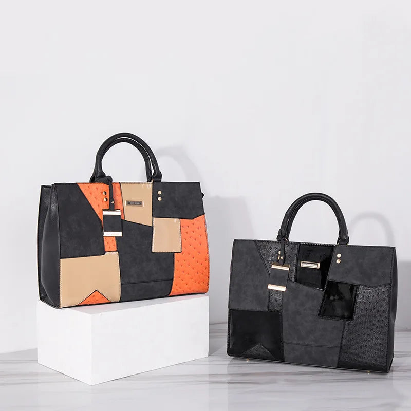 New Ladies Fashion Color Matching Elegant Temperament Handbags Ladies Shoulder Women Bags Crossbody