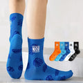Free Sample Customize Designer Embroidery Sports Sock Breathable Cotton Logo Custom Embroidered Socks