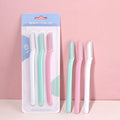 3pcs/set Mini Cosmetic Eyebrow Razor Trimmer Plastic Face/Eye/Body Hair Remover Eyebrow Shaper for Makeup