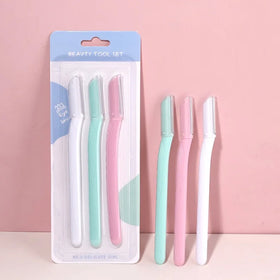 3pcs/set Mini Cosmetic Eyebrow Razor Trimmer Plastic Face/Eye/Body Hair Remover Eyebrow Shaper for Makeup