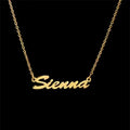 Laser Jewelry Personalized Name Customization Choker Necklace 18K Gold Plated Handwriting Stainless Steel  Nameplate Necklace