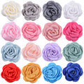 6.0 CM 3 D Satin Fabric Burned Edge Camellia Sweet DIY Party Costume Accessories Brooch and Hair Flower Parts