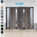 American Factory Modern Entry Wood Door Simple Design Hot Sell Wooden Double Entry Door