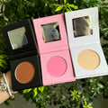 Wholesale Vegan Brown Pressed Powder Mineral Bronzer Contour Highlighter Blush Palette Private Label