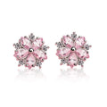 New Hot Fashion 925 Sterling Silver Crystal Flower Earring for Women Fashion Jewelry