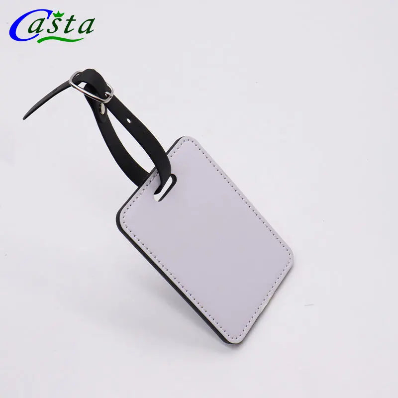 Heat Transfer Custom Design Double Sided Printable Blank PU Leather Sublimation Luggage Tag