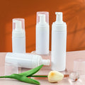 Stock PET Plastic Transparent Facial Cleanser Mousse Foam Soap Pump Bottles Black 100ml 120ml 150ml 200ml 250ml Sizes for Lotion