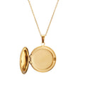 Personalized Opening Blank Round Stainless Steel Locket Picture Charm Hidden Pet Frame 45cm Chain Photo Pendant Necklace