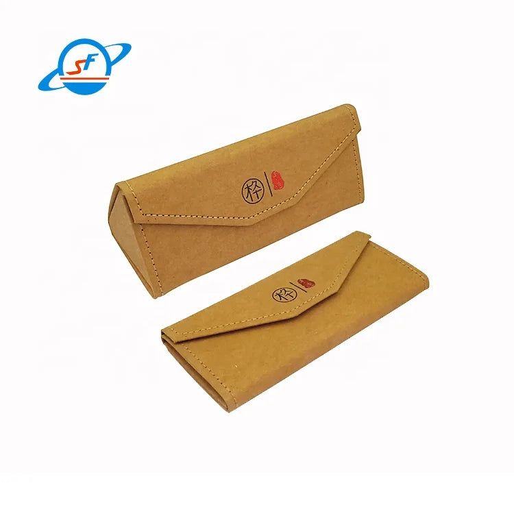 Top-Selling Kraft Paper Triangle Folding Sunglasses Box Eyeglasses Accessories Eyeglasses Care Products Sunglasses Packaging