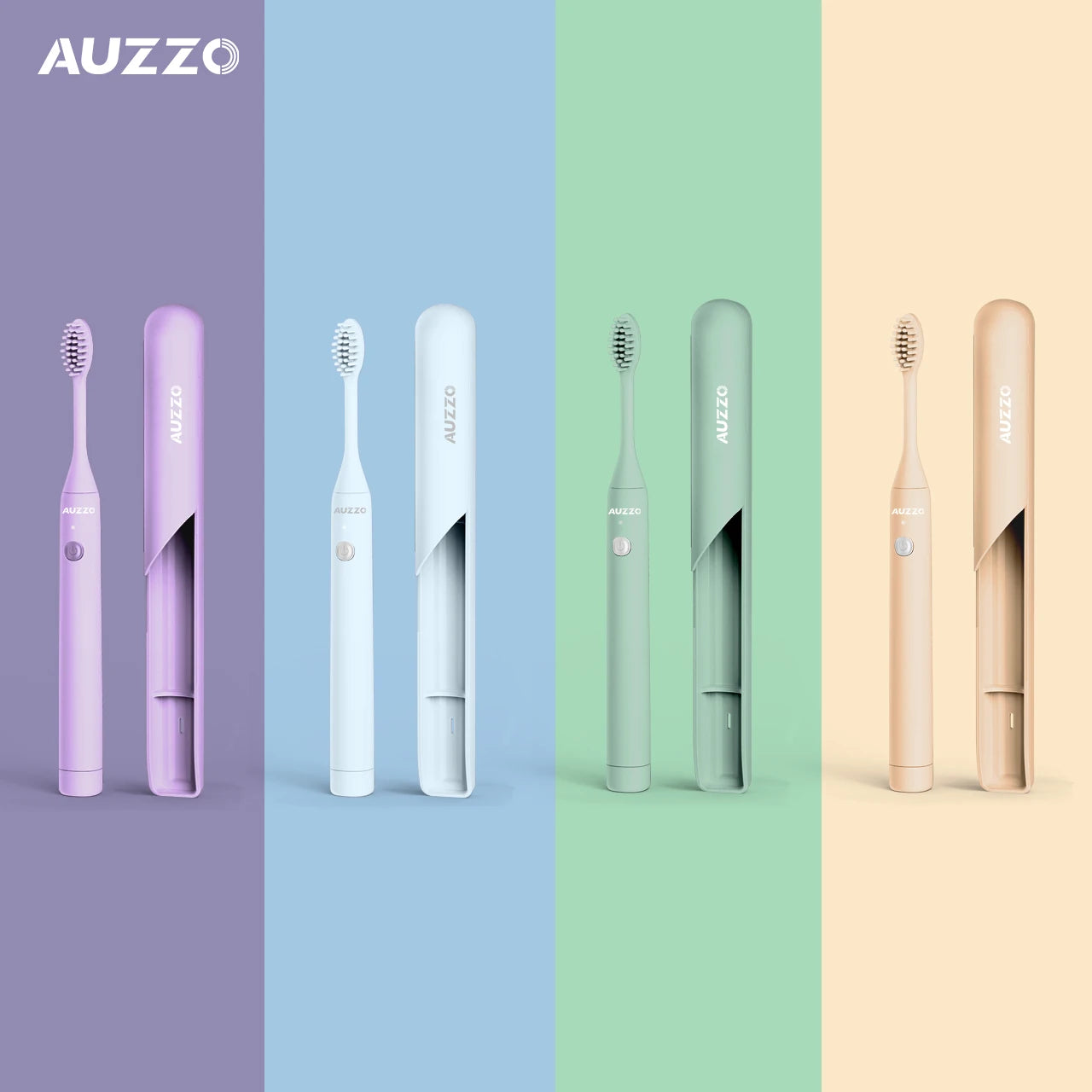 Battery Powered Sonic Travel Electric Toothbrush for Adults Long Lasting Soft Bristles Toothbrush with Travel Case