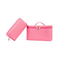Custom PU Zipper Travel Portable Cosmetic Vanity Set Fashion Style Makeup Organizers Bag