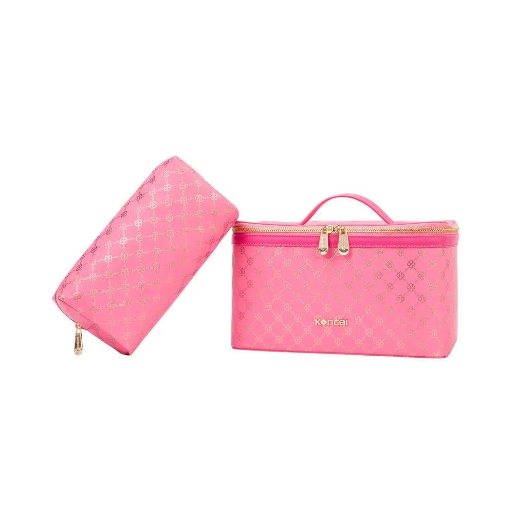 Custom PU Zipper Travel Portable Cosmetic Vanity Set Fashion Style Makeup Organizers Bag