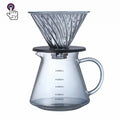 New Arrival Color Coffee Pot Heat Resistant Hand Drip Coffee Maker 600ml Glass Coffee Pot Set