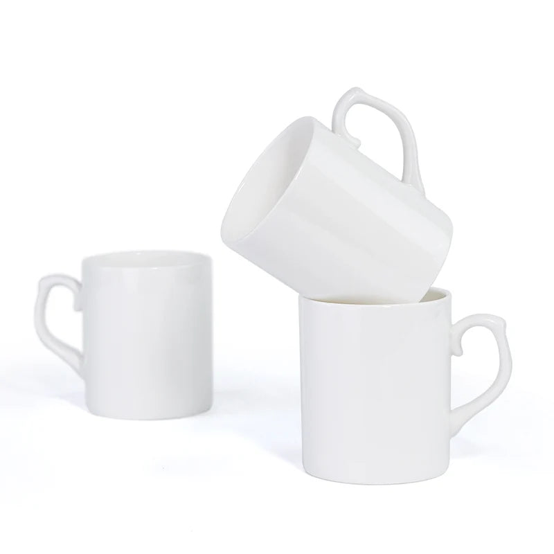 11oz Sublimation Bone China Mugs 10 oz White Coated Mug