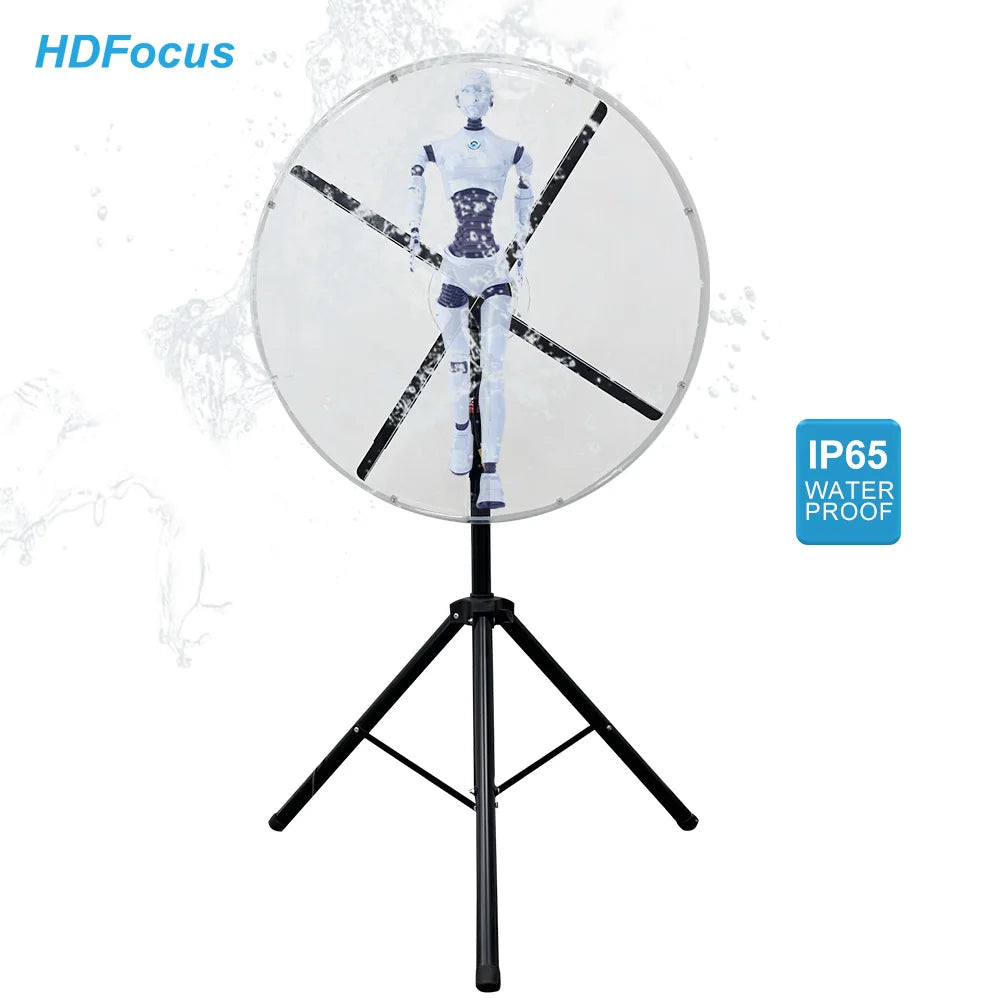 80Cm 3D Hologram Showcase Lights Illuminating Advertising Fan Holographic Projector Led Fan 3D Hologram Display
