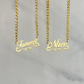 Qiuhan OEM 5mm Cuban Chain Stainless Steel Women's Name Custom Necklace