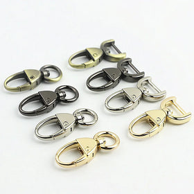 For Deepeel BK402 Classic Style 12/16mm Handbag Hardware Key Chain Connector Bag Strap Clasps with Snap Buckle Swivel Hook