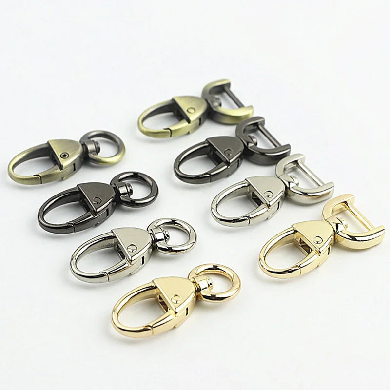 For Deepeel BK402 Classic Style 12/16mm Handbag Hardware Key Chain Connector Bag Strap Clasps with Snap Buckle Swivel Hook