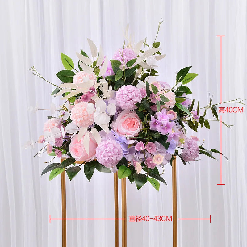 Silk Rose Flower Ball Party Stage Display Table Centerpieces Props Wedding Decor Artificial Flower Ball
