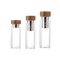 Manufacturer's 500ml Double-walled Glass Water Bottle with Tea Infuser