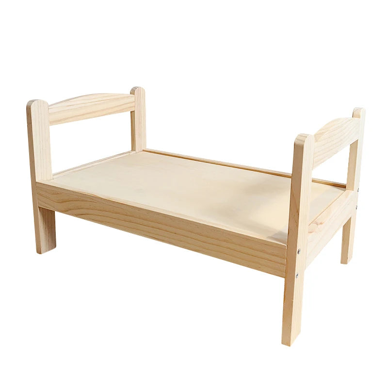 Factory Wholesales Solid Wood Cat Bed Small Dog Cat Nest Simple Style Upholstery Detachable Wooden Cat Bed Assembly