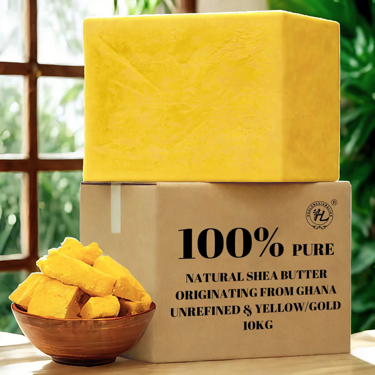 HL - Pure Yellow Brick Shea Butter Unrefined Wholesale Supplier1KgBulk Raw Ghana Shea Butter for Body Cream & Lotion