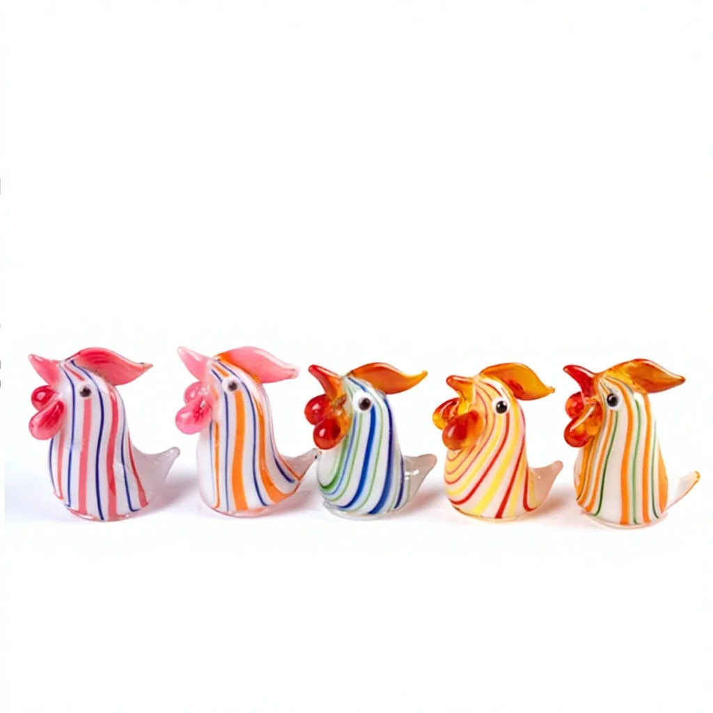 Bulk Unique Handmade Blown Glass Folk Art Antique Hen Figurine for Housewarming Gifts MegaBDM