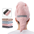 Custom Logo Microfiber Quick Dry Salon Hair Towel Wrap Turban Microfiber Hair Towel Wrap for Women