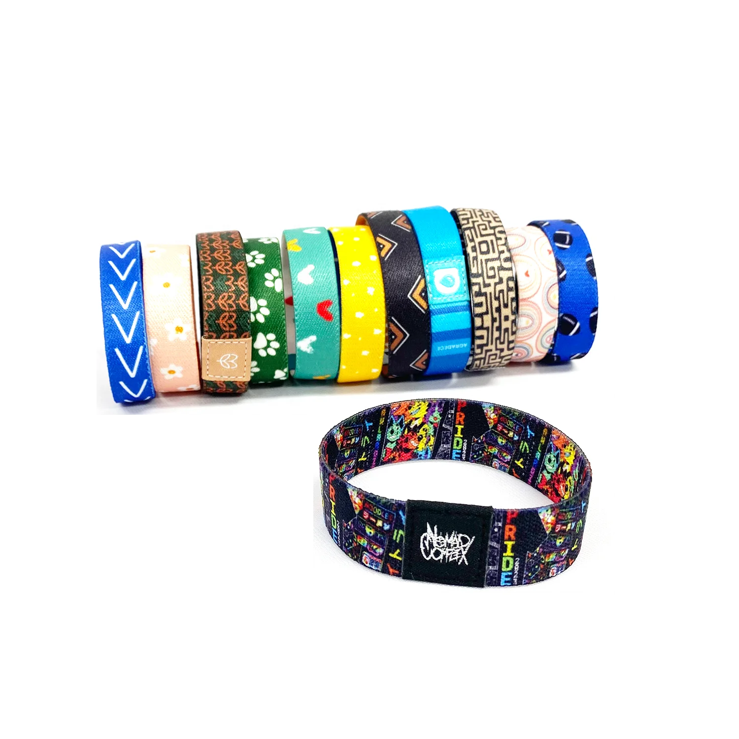 Any Design Wristbands Durable Fabric Elastic Band and Wristband