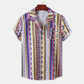 2023 New Men's Short Sleeve Shirt Brand Fashion Loose Printed Casual Shirt Men