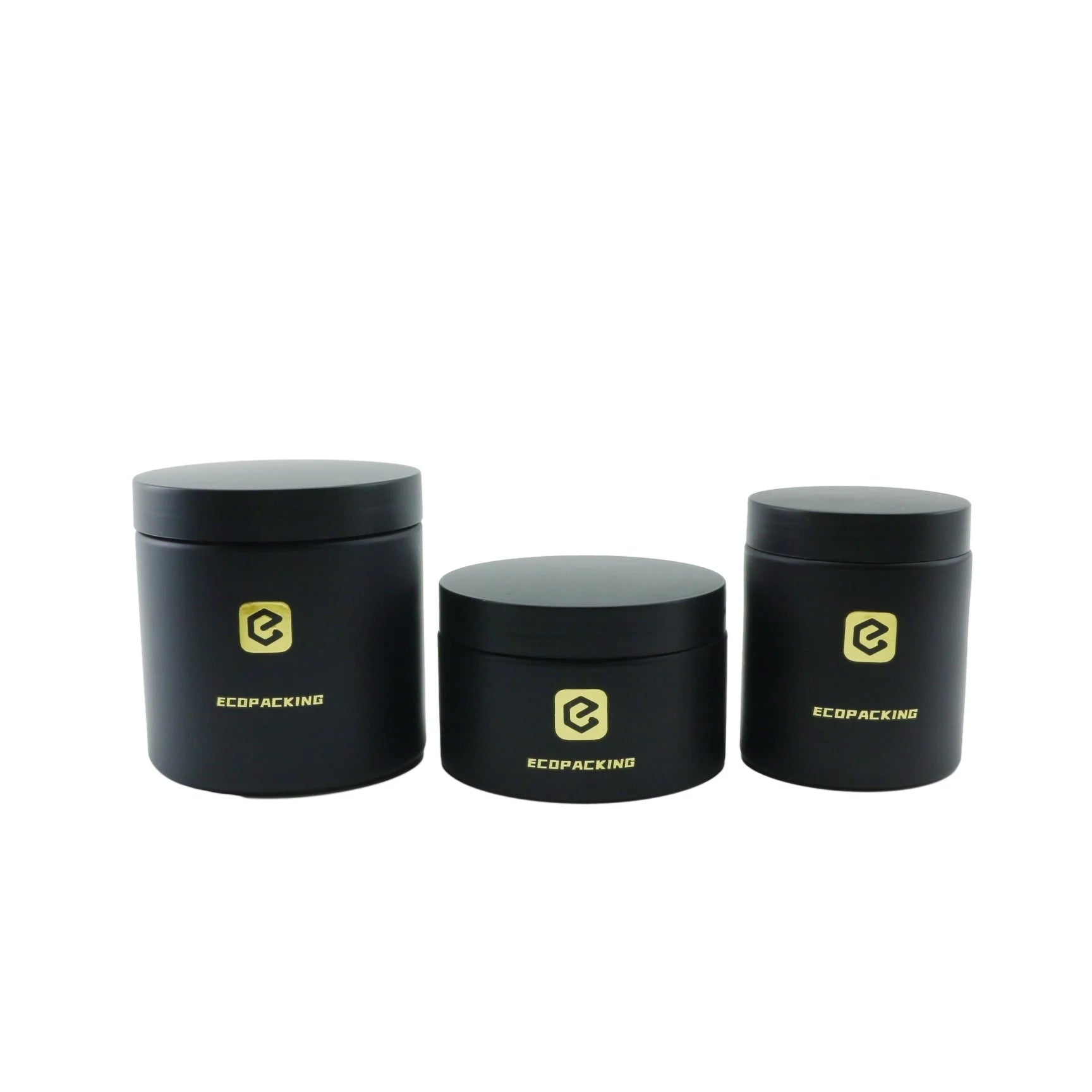 Wholesale Cosmetic Food Packaging 100ml 150ml 200ml 250ml 300ml Amber Black Pet Plastic Cosmetic Cream Jar with White Black Lid