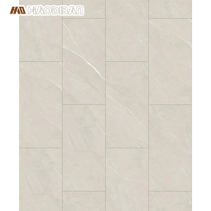 Ecofriendly 12x24 Light Marble Grain Dry Back Luxury Vinyl Tile Glue Down PVC LVT Flooring