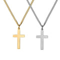 Trendy 32mm Cross Necklace Faith Pendant 18k Plated Dainty Minimalist Simple Tiny Cross Necklaces Religious Jewelry Gift