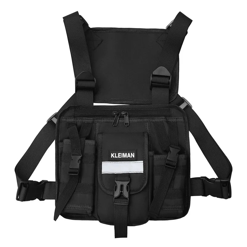 Hot Sale Tactical Streetwear Front Pouch Vest Bag Unisex Fashion Rig Chest Bag