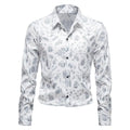 MS-50 2021 New Autumu Business Men's Loose Long-sleeved Floral Shirt