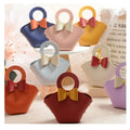 Mini Heart Leather Bag Shape Wedding Candy Boxes Girls Cosmetic & Jewelry Packaging for Table Decorations and Centerpieces