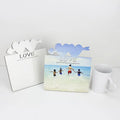 180*190*5mm Simple White Heart for Sublimation Blank MDF Photo Frame