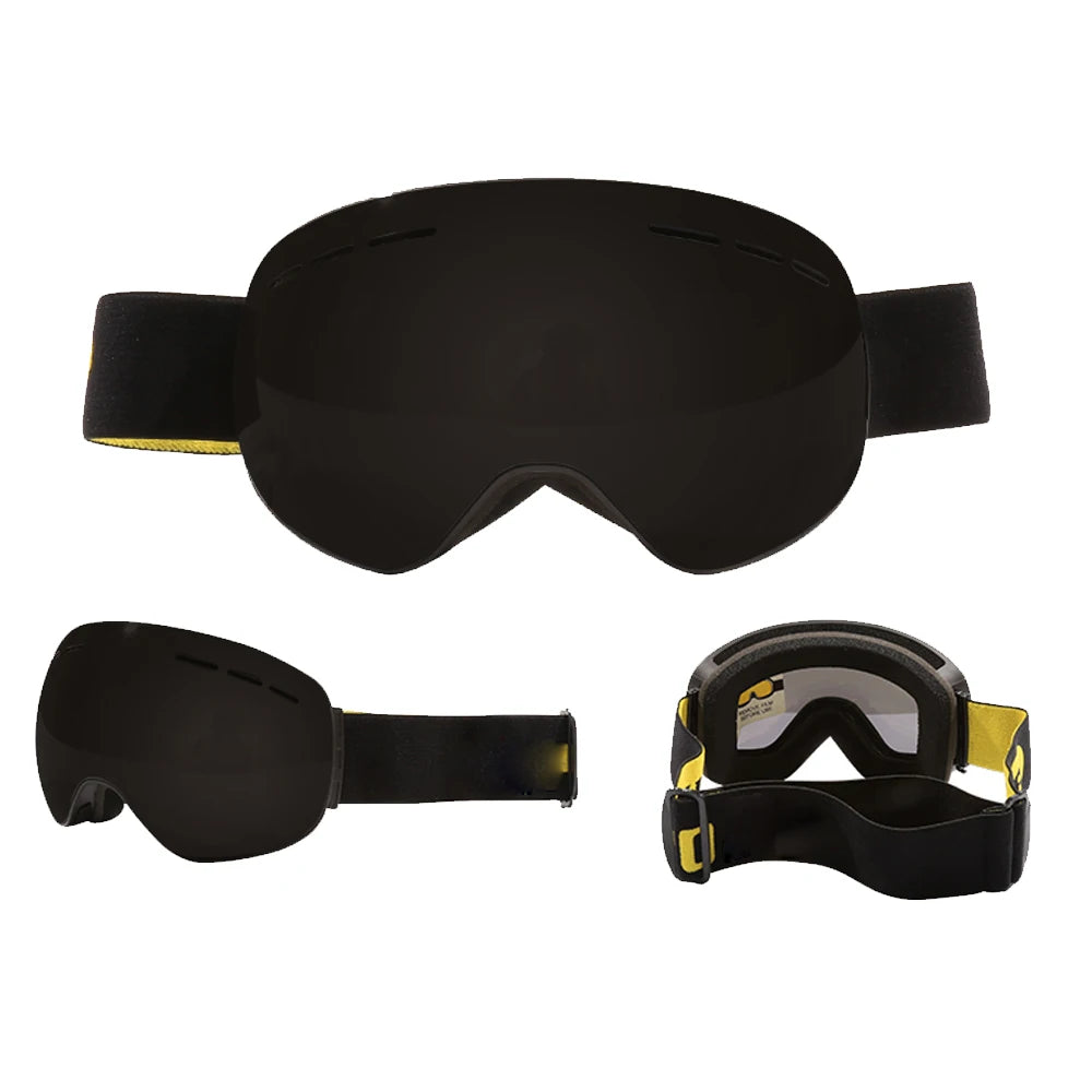UV400 Protection Ski Snowboard Eyewear Anti-Fog Big Ski Mask Glasses for Outdoor Sports for Men Women Plastic OEM Available