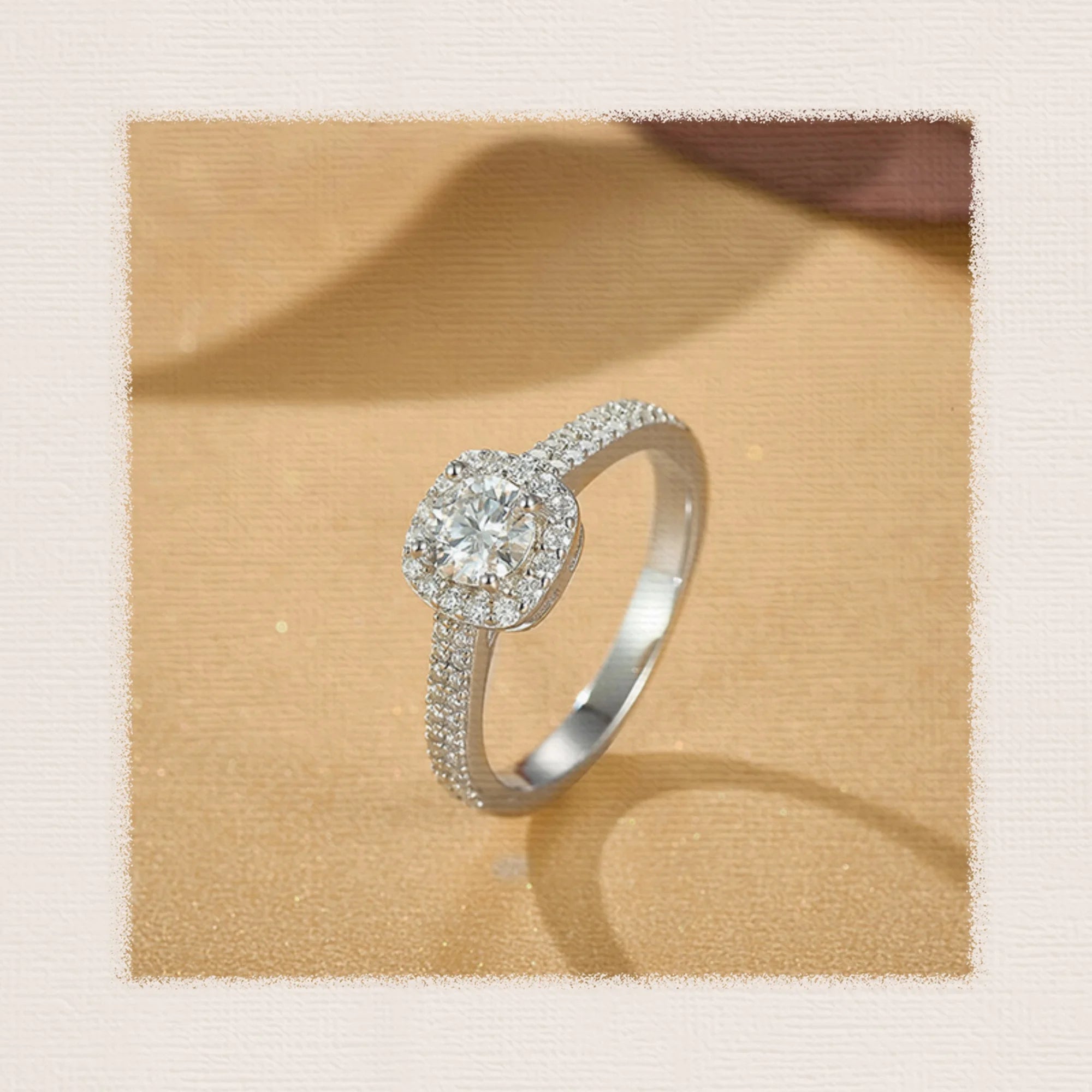 GRA CERTIFIED 925 Sterling Silver Wedding Promise Jewelry Women Solitaire Halo Oval Round Cut 0.5ct Moissanite Engagement Ring