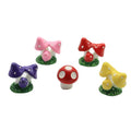 Kawaii 3D Mini Resin Mushroom Miniature Toys Plant Micro DIY Fairy Accessory Stakes Craft Action Toy Figures