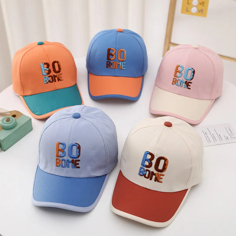 Kids 52CM 2-6years Children's Two Tone Baseball Cap 2025 New Cute Embroidery Sun Caps Wholesale