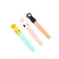 Cat Claw Shape Protective Cover Tweezers Set 3PCS Eyebrow Eyelash Tweezer Kit Colorful Point Flat Tweezers