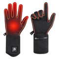 For Savior Custom New Black Heating Leather Gloves 7.4V 2200MAH Electric S21 Touch Screen Winter Handlebar Made of